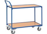 Carrello Da Tavolo Leggero 2 Ripiani Maniglia Verticale 850 X 500 Mm