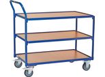 Carrello Da Tavolo Leggero 3 Ripiani, Maniglia Verticale L X L 1000 X 600 Mm
