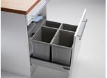 Naber Pullboy Vario 60. Cestino Per Rifiuti, Grigio Alluminio. - Cestino Per Rifiuti