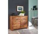 Wohnling Credenza In Legno Massiccio Sheesham 90 X 40 X 70 Cm Montata - Legno Massiccio; WL1.316