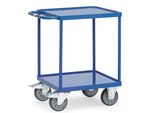 Carrello Da Tavolo Fetra In Lamiera D'acciaio Quadrata 2 Ripiani 600X600Mm Area Di Carico