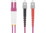 Helos 126429 Cavo Patch In Fibra Ottica 50/125µM OM4 Lc/St Eric Violet