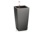 Fioriera Lechuza MINI-CUBI Premium Anthracite Metallic | Fioriera Da Tavolo Con Sistema Di Irrigazione | Superficie Metallica | 9,5 X 9,5 X 18,5 Cm | 18123