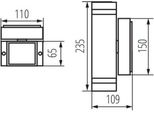 Kanlux Applique Da Esterno Zew 22442, 2 Luci, IP44, Alluminio, GU10, Grigio