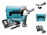 Makita Dga 504 Y1J-P 18 V Smerigliatrice Angolare Brushless A Batteria 125 Mm In Valigetta Makpac + 1X Batteria 2,0 Ah + Caricatore