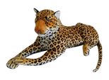 Leopardo Seduto Animale Selvatico Della Steppa Peluche Lungo 80 Cm