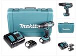 Makita Dhp 482 Sae Avvitatore A Percussione A Batteria 18 V 62 Nm + 2 Batterie 2,0 Ah + Caricabatteria + Valigetta