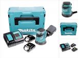 Makita Dbo 180 Saj Levigatrice Orbitale A Batteria 18V + 2X Batterie 2,0Ah + Caricabatterie + Valigetta Makpac