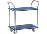 Carrello A Ripiani Fetra 2 Ripiani Piattaforma In Lamiera D'acciaio