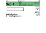 Din 976 Forma B Bullone Filettato Vg M10X75 Acciaio Zincato Con Testa Conica 100 Pz