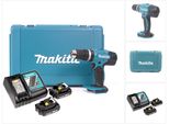 Makita Dhp 453 Raj Avvitatore A Percussione A Batteria 18 V 42 Nm + 2 Batterie Da 2,0 Ah + Caricabatteria + Valigetta