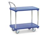 Fetra 3132 Carrello A 2 Ripiani Piattaforma In Plastica