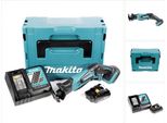 Makita Djr 183 RA1J Seghetto Diritto A Batteria 18V In Valigetta Makpac + 1X Batteria 2,0 Ah + 1X Caricabatterie