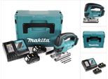 Seghetto Alternativo A Batteria Makita Djv 180 Raj 18 V + 2X Batteria Ricaricabile 2,0 Ah + Caricabatterie + Makpac