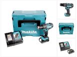 Trapano A Percussione A Batteria Makita Dhp 482 RY1J 18V 62Nm In Makpac + 1X Batteria 1,5 Ah + Caricabatterie