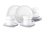 Seltmann Weiden Compact Blaurand Servizio Da Caffè 18 Pezzi.