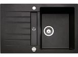Naber Lavello Da Incasso Corto 780 Larghezza Mobile 50 Cm Granito Nero 1106041