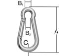 Moschettone Per Vigili Del Fuoco Zincato 80X 8 Mm
