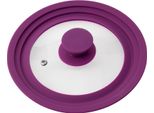 Bremermann Coperchio Universale Per Barattoli Con Bordo In Silicone, 16/18/20 Cm, Viola, Piccolo
