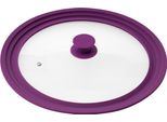 Bremermann Coperchio Universale Per Barattoli Con Bordo In Silicone, 30/32/34 Cm, Viola, Grande