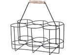 Portabottiglie Da Vino Home&Styling Collection, Metallo, 28X19X28,5 Cm, Nero