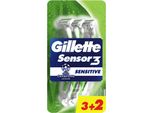 Gillette Sensor3 Sensitive Cuchilla Afeitar Desechable 5 U