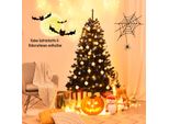 Costway Albero Di Natale Artificiale Da 180 Cm Nero, Albero Di Natale Con Supporto In Metallo, Punte In Pvc Per Albero Di Natale, Sistema Pieghevole Per Albero Di Natale Artificiale Ideale Per Casa, Ufficio, Negozi E Alberghi