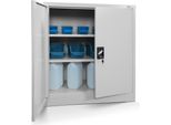 Armadio In Lamiera Con Ripiani C001B Armadio Per Ufficio Con Porta A Battente Armadio In Metallo Armadio Per Archiviazione Lamiera D'acciaio Verniciata A Polvere 93 X 90 X 40 Cm Colore: Grigio