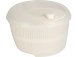 Ciotola Per Essiccare L'insalata Excellent Houseware, Plastica, 24X16 Cm, 4,5 L, Bianco