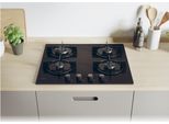Candy CVW6BB Piano Cottura, Gas, Larghezza 59,5 Cm, 4 Zone Di Cottura, Controllo Meccanico, Nero