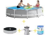 Piscina Intex Prism Frame - 305 X 76 Cm - Inclusa Vela Solare, Pompa E Filtro