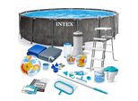 Telaio Per Piscina Da Giardino 457 X 122 Cm Set 21 In 1 Intex 26742