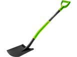 Verto 15G011 Pala/Trowel Spade Metallo, Plastica, Acciaio Nero, Verde