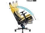 Diablo X-Player Gaming Chair Sedia Da Ufficio Tessuto 3D Braccioli Design Ergonomico Cuscino Collo/Lombare Girasole Scuro/Giallo Normale L