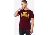 T-Shirt Uomo Regular Fit Logo Vintage Oxblood M Lonsdale