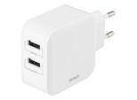 Deltaco USB-AC175 Caricatore Per Dispositivi Mobili Universale Bianco Ac Interno (USB-AC175)