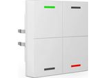 Mdt Knx 55 X 55 Mm Taster Light 4Fach Neutral Mit Temperatursensor Reinweiß Gl