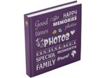 Henzo Jumbo Photo Album Wording Viola 30X30 Cm 100 Pagine Bianche