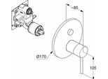 Kludi Bozz UP-WAFÜ Riempimento Vasca Doccia Miscelatore Monocomando Push