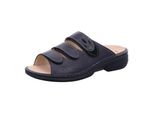 Finn Comfort Kos, Scarpe Da Donna, Mulo Comodo, Nero, Pelle - Muli Da Donna / Separatori Di Punta, Nero, Pelle (Arabesque/Nubuk)