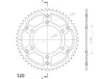 Pignone Supersprox Stealth 520 - 50T (Nero) RST-210:50-BLK|ID 125,0 Lk 153,0 6 Fori