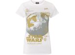 Star Wars - Maglietta "Rogue One Metallic"" Da Donna NS4269 (Xl) (Bianco)"