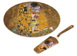 Home Elements Piatto Da Portata Klimt Con Spatola, 34X24 Cm, Golden Kiss