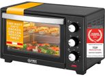 Tzs First Austria Mini Forno I 1380W I Acciaio Inox I Doppio Vetro I Range Di Temperatura: Fino A 230 °C I Capacità 19L I Timer 60 Min I 5,8Kg I Nero *B-Goods*