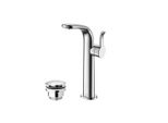 Miscelatore Lavabo Con Bocca Alta E Piletta Di Scarico (Tappo) Cromato