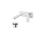 Miscelatore Lavabo A Parete Con Piletta (Tappo) Cromato