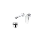 Miscelatore Lavabo A Parete Con Piletta (Tappo) Cromato