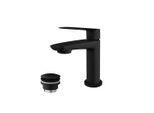 Miscelatore Lavabo Con Piletta Di Scarico (Tappo) Nero Opaco
