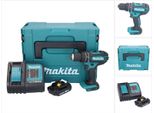 Makita Dhp 482 SY1J Trapano A Percussione A Batteria 18 V 62 Nm + 1X Batteria Ricaricabile 1,5 Ah + Caricabatterie + Makpac