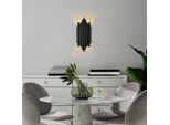 Opviq, Reis - 13340, Applique, Corpo In Metallo, Nero, 22 X 11 X 50 Cm